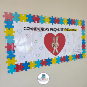 Painel de Parede Dia Mundial da Conscientização do Autismo