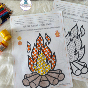 Atividade São João -fogueira cotonete