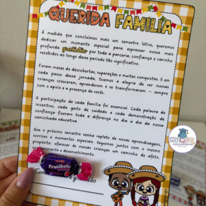 Cartão Mensagem para Família (encerramento de semestre)