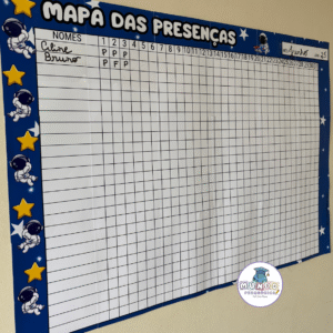 Mapa das Presenças - Tema Astronauta