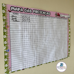 Mapa das Presenças - Tema Jardim Encantado