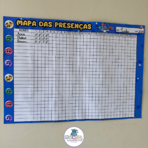 Mapa das Presenças - tema Divertidamente