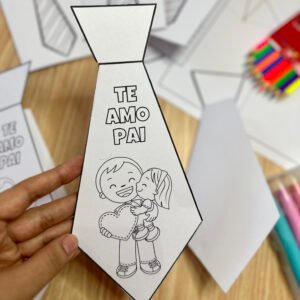 Cartões Dia dos Pais para colorir