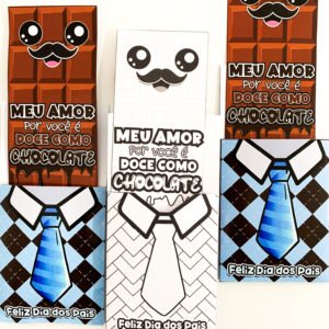 Cartão Dia dos Pais - Chocolate