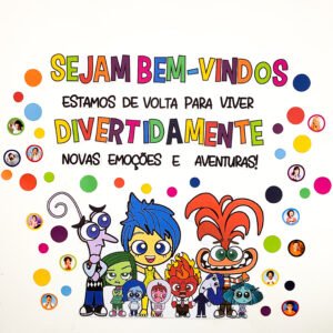 Painel Volta às Aulas tema Divertidamente