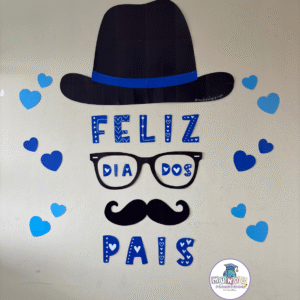 Painel Dia dos Pais tema Chapéu e Bigode