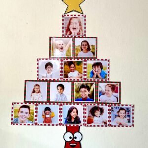 Árvore de Natal com fotos