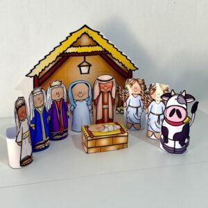 Presépio 3D colorido