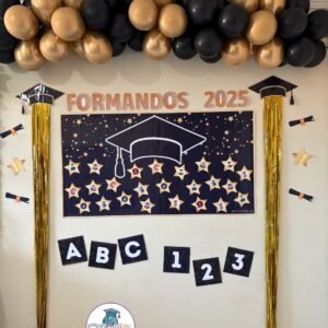 Kit Formatura ABC tema dourado