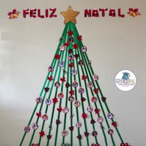 Painel de Natal árvore de cetim