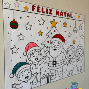 Painel de Natal para colorir