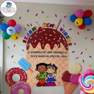 Painel Sejam Bem-Vindos tema doce