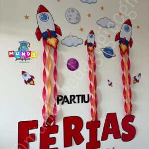 Kit Partiu Férias - tema foguetes