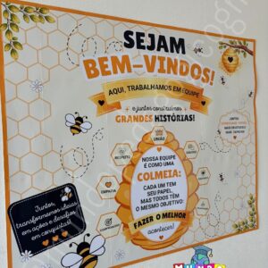 Kit Boas-vindas Equipe - tema colmeia