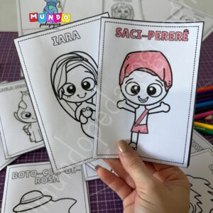 Livrinho Lendas do Folclore para colorir