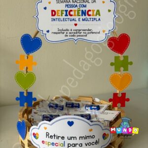 Decoração para Cesta Semana Nacional da Pessoa com Deficiência Intelectual e Múltipla- Semana da Inclusão