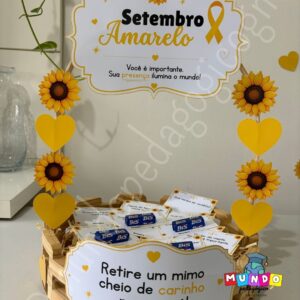 Decoração Cesta Setembro Amarelo