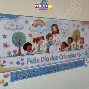 Painel Retangular Dia das Crianças Cristão