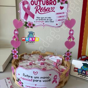 Decoração Cesta Outubro Rosa