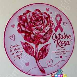 Painel circular Outubro Rosa