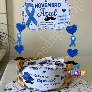 Decoração Cesta Novembro Azul