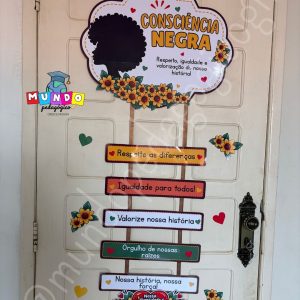 Placa de porta Consciência Negra